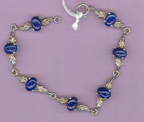 Silver & Lapis 7" Bracelet