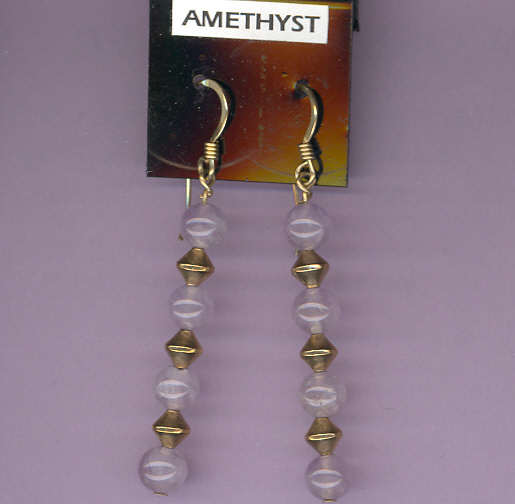 Fine Gold Fill French Ear Wires With CAPE AMETHYST & Gold Fill Beads