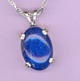 Sterling Silver w/ 18x13mm   LAPIS Cabochon