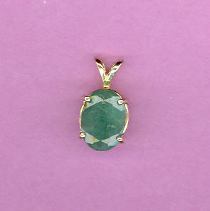11.5x9.5  3.5ct EMERALD in 14kt Gold