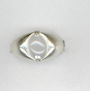 Silver Ring w/3.6ct  11x9  MOONSTONE Cabochon