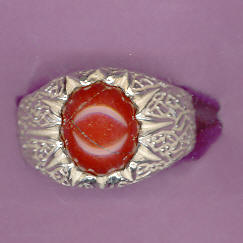 Silver Ring w/4.3ct  12x10  RED  JASPER  Cabochon