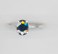 Silver Ring w/ 1.69ct Blue Sapphire